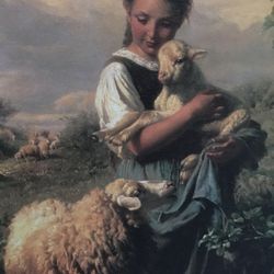 Oil Painting “The Young Shepherdess”