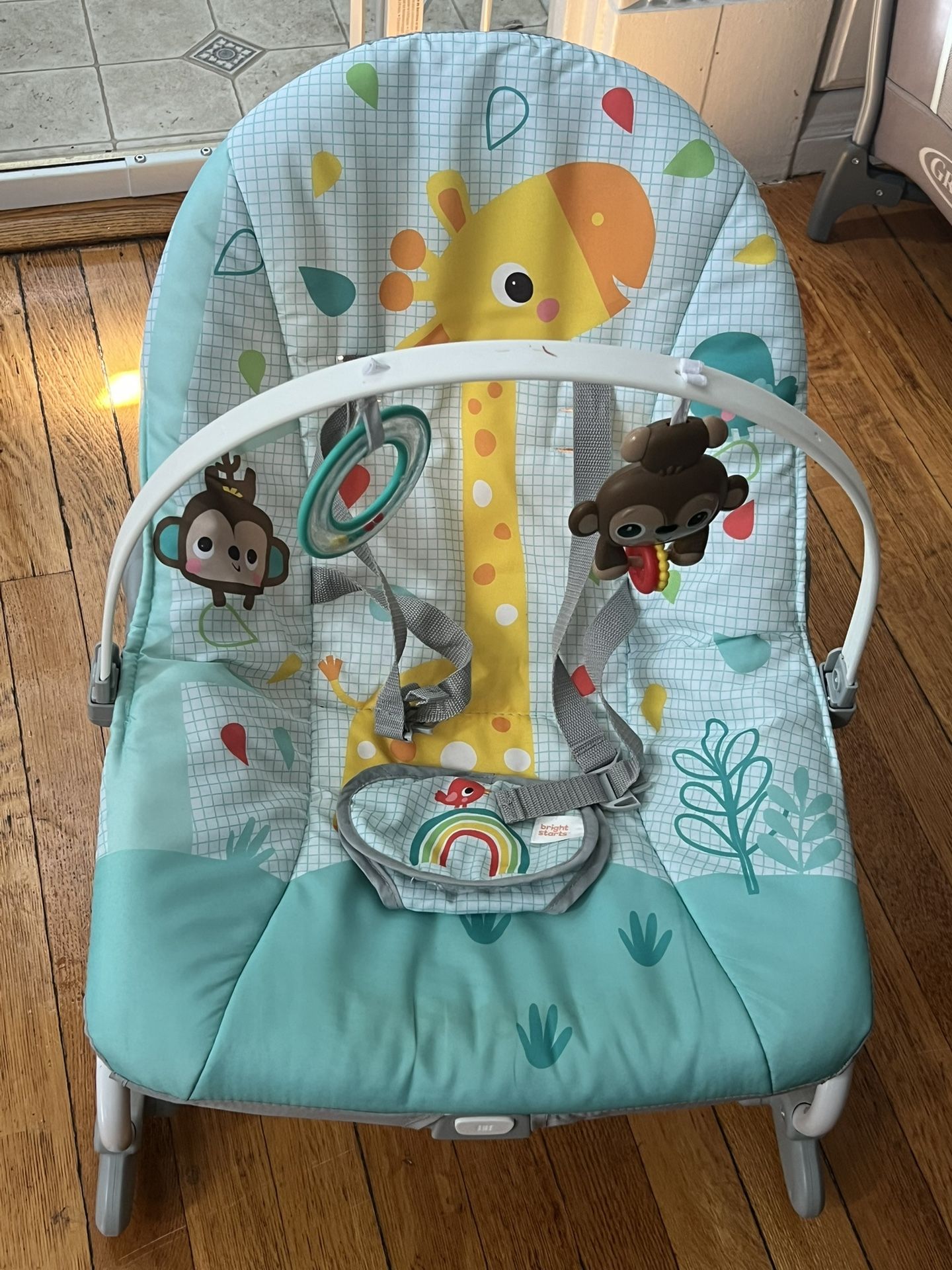 Bright Starts Wild Vibes Infant to Toddler Rocker with Vibrations