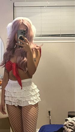 White Ruffle Mini Skirt