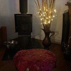 Lighted Bamboo & Cherry Blossom 🌸 In Copper Colored Urn