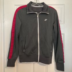 Grey NIKE jacket With Pink Accents 