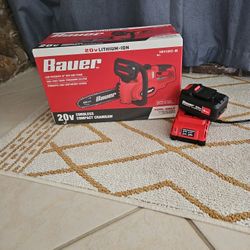 Chainsaw NEW Bauer Cordless Compact 20 Volt