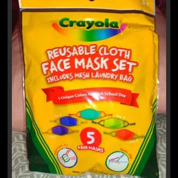 Crayola Reusable Face Mask Pack Of 5 (3 Total) $12 For The 3 Packs
