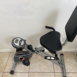 Exerpeutic Foldable Exercise Bike, 8 Levels of Resistance Stationary Bicycle