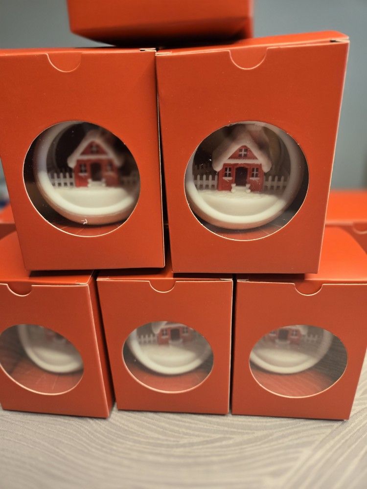 3D Printed Snow Cottage Christmas Ornament – Handmade Holiday Tree Bauble Decora