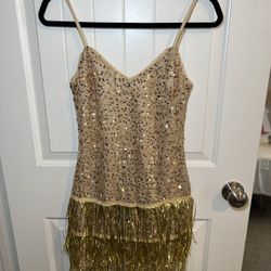 Gold Sequin/Tassel Dress