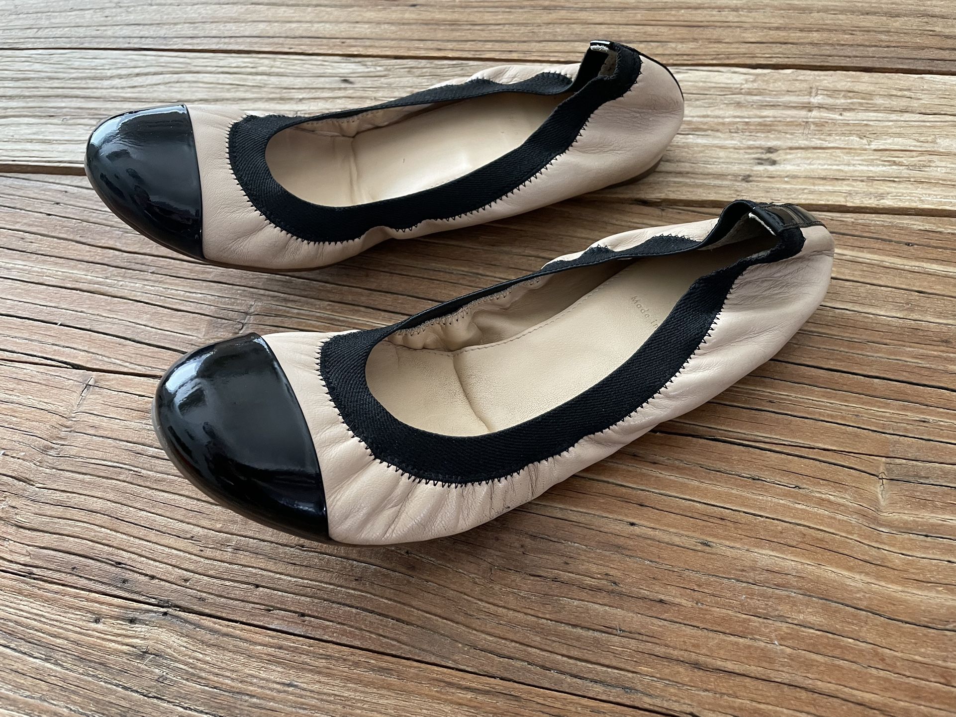 J Crew Mila Classic Leather Ballet Flats Shoes 9.5