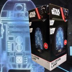 Star Wars R2-D2 3D Illusion Lamp LED Disney Night Light New In Box