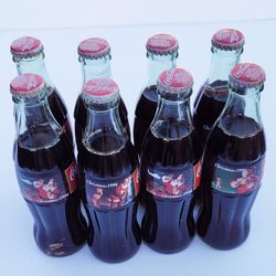 1996 Coca Cola Christmas Bottles Collectable (8 Count)