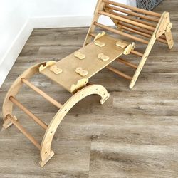 Montessori Climber / 3-in-1 Indoor Wooden Play Gym - LIKE NEW