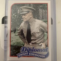 DWIGHT EISENHOWER, 2009 TOPPS HERITAGE "DIPLOMAT" CARD, EXCELLENT CONDITION