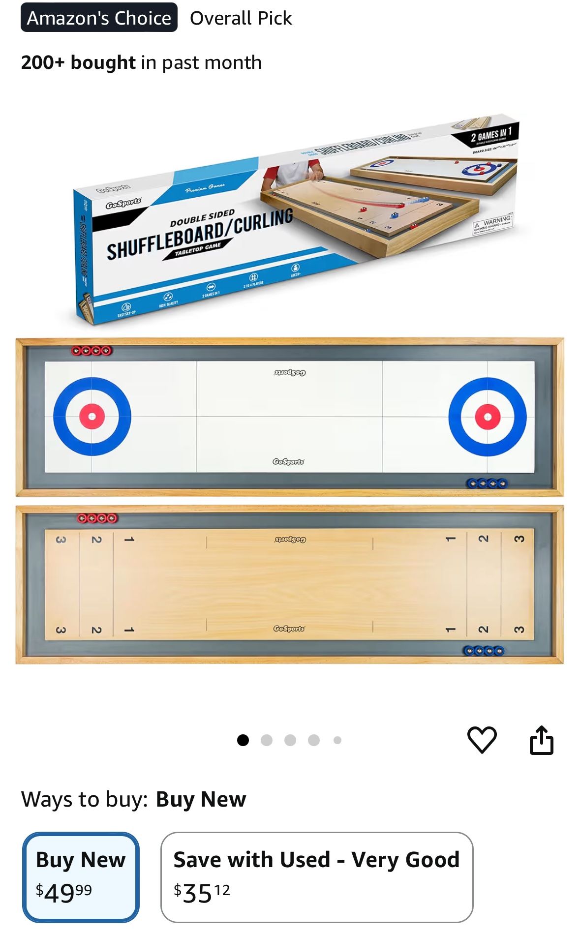 Table Top Shuffle Board/Curling