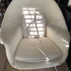 Chair With Ottoman  Color Off White