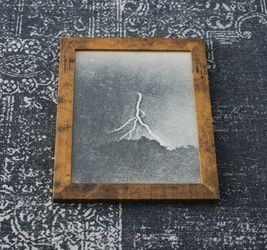 Framed Vintage Photo Print - First Lightning Strike 1840s Landscape (8x10)