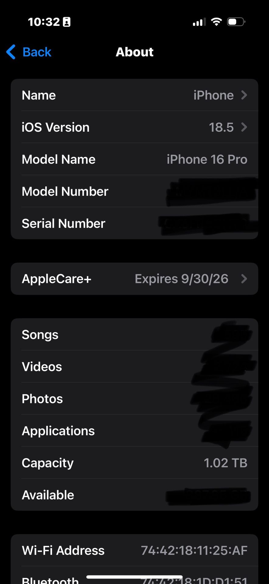 iPhone 16 pro 1T