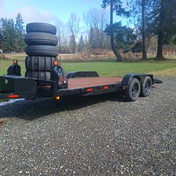 16ft flat bed trailor