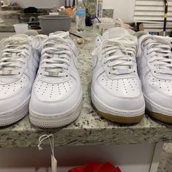 Air Forces White“Supreme”  & Brown Sole Air Forces 
