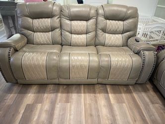 Genuine Leather Sofa for Sale – Good Conditio