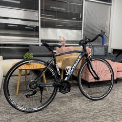 Outroad 700C Road Bike – Lightweight Aluminum Frame, 14-21 Speed, Dual Disc/V Brakes, Commuter Bicycle for Men & Women (Blue).  💰105$ 