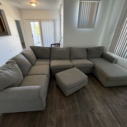 Green sectional couch