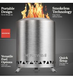 HOUSWISE 8” Mini Fire Pits Combo Bundle 