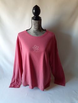 Life is good women's pink long sleeve tops size XL