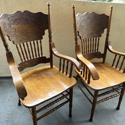 Vintage Solid 2 Armchairs 
