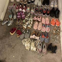 Kids Girl Shoes 2c-4c 32 Pair of shoes Everything For 120 great deal serious inquiries only