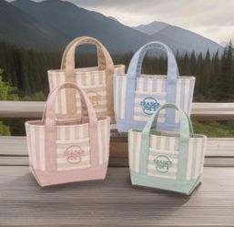 Trader Joe’s Striped Canvas Mini Totes Set
