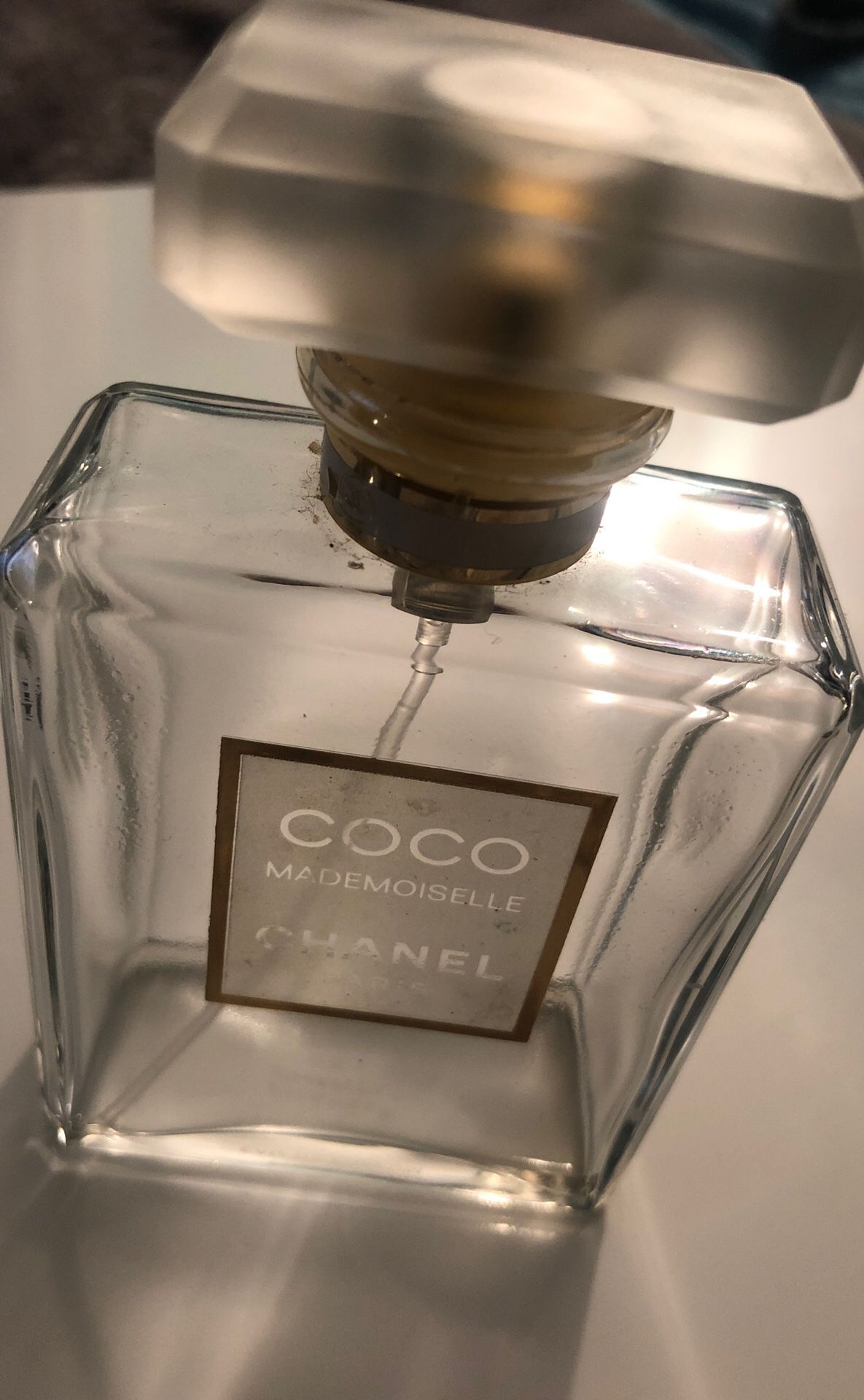 Chanel Coco mademoiselle empty perfume bottle 3.4 ounces
