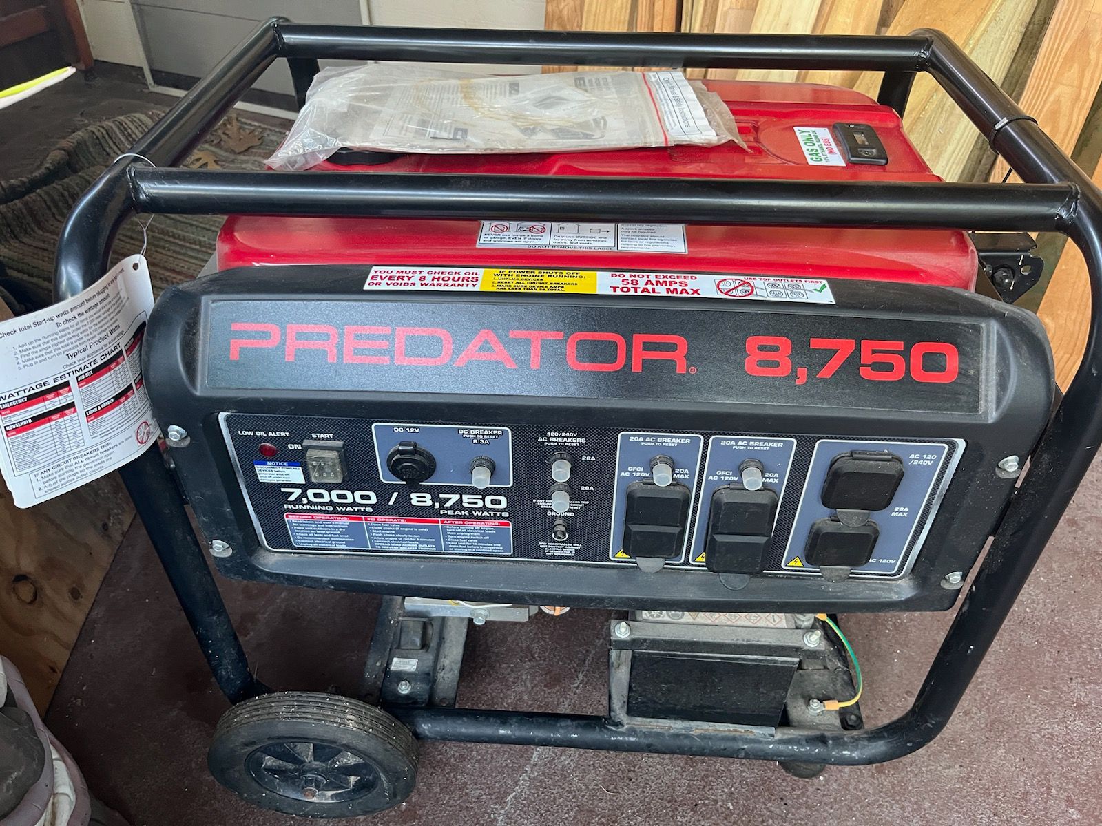 Predator 8750 Generator