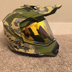 Orthrus Dual Sport Adventure Motorcycle Dirt Bike Helmet DOT Certified for Adults