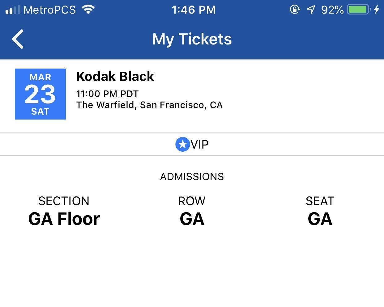 Kodak Black Ticket VIP Access Also