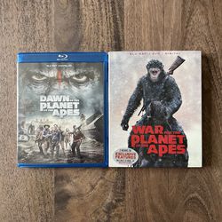 Dawn of the Planet of the Apes & War of Planet of the Apes Action Blu-Ray Movies