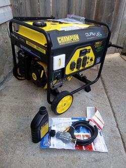 Brand-New Champion 7850/6250-Watt Recoil Start Storm Ready Dual Fuel Portable Generator