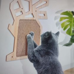 Wall Mounted Cat Scratching Board, HEMP