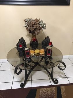 Mesa de cristal de centro