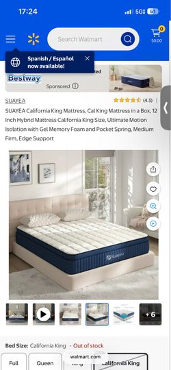 California king Mattress & Bed Frame