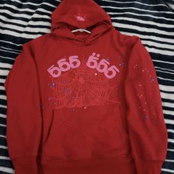 Red 555 Sp5der Hoodie