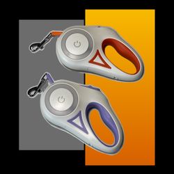 RETRACTABLE DOG LEASH W/ TOUCH BEAM & LUMINOUS RING