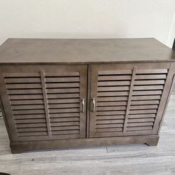 TV Stand With Storage - Medium Brown