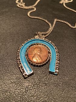 Horseshoe penny necklace