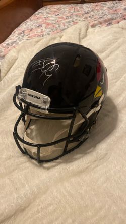 Signed JJ Watt Full Size Cardinals Helmet.