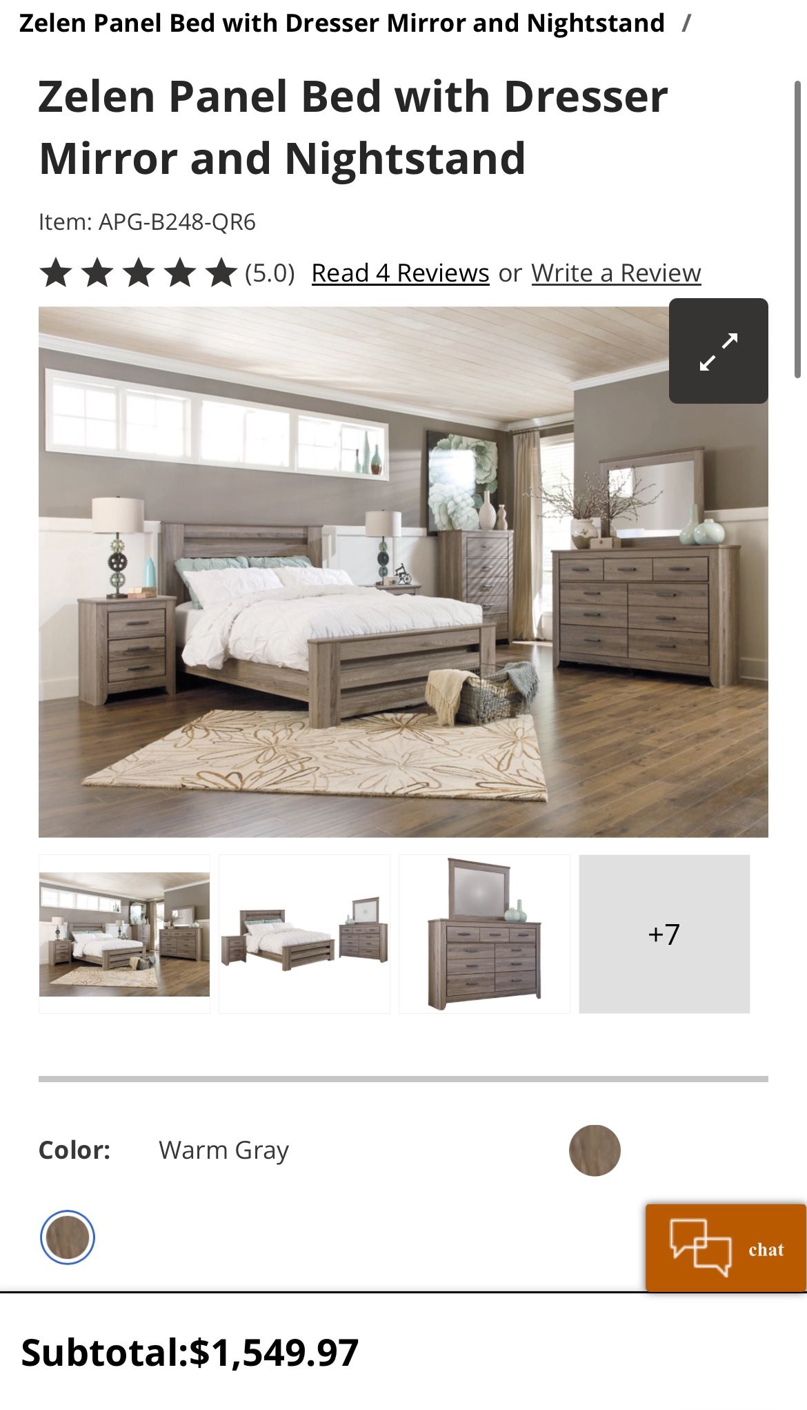 Queen Bedroom Set 3-Piece