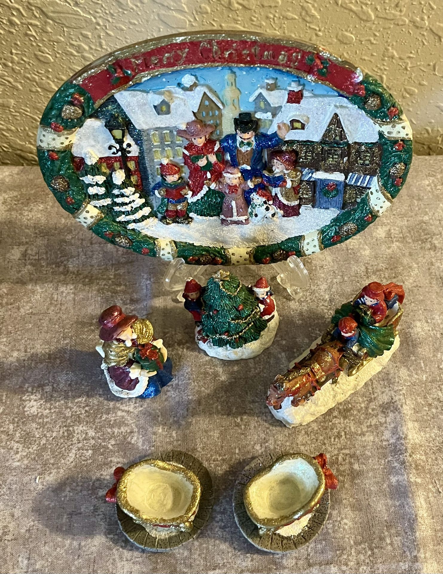 Miniature Merry Christmas Tea Set