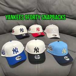 MLB New Era New York Yankees Patch 9forty A Frame SnapBack Hats 