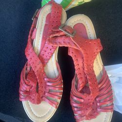 Mexican Wedge Sandals / From Mexico/Size 24/ 7 Us