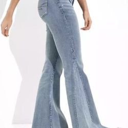 American Eagle Festival Flare Jeans Womens Sz 2 Next Level High Rise