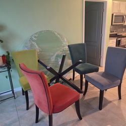 Glass Table & 4 chairs
