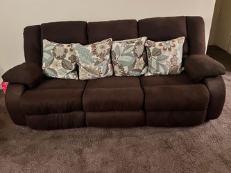 Brown Reclining Sofa Set